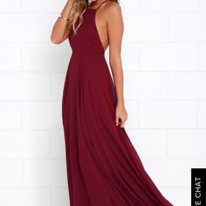 Maroon Lulus maxi dress